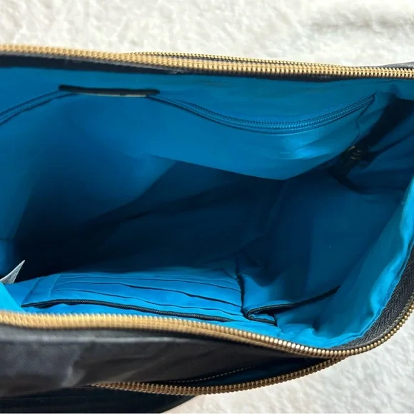 Travelon Black Crossbody Bag Gold Hardware Lockdown Features Anti-Slash Strap - Picture 12 of 16